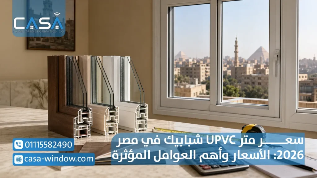 سعر متر UPVC شبابيك في مصر 2026 الأسعار وأهم العوامل المؤثرة