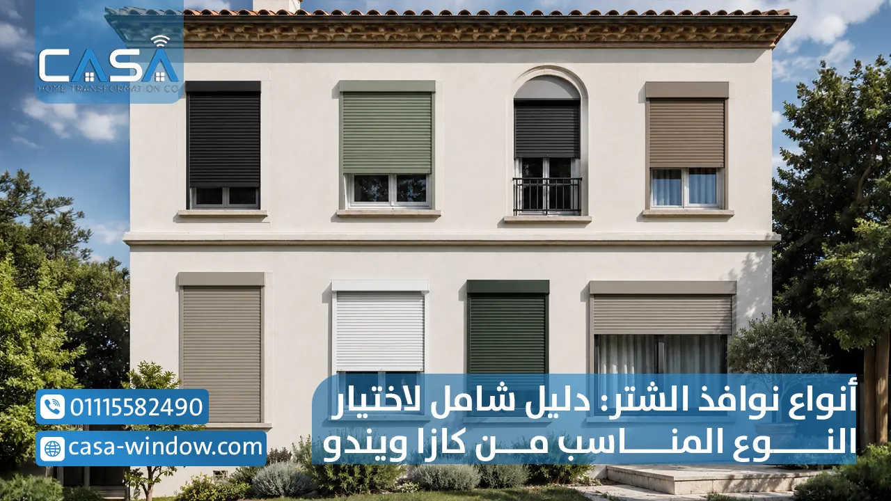 أنواع نوافذ الشتر دليل شامل لاختيار النوع المناسب من كازا ويندو