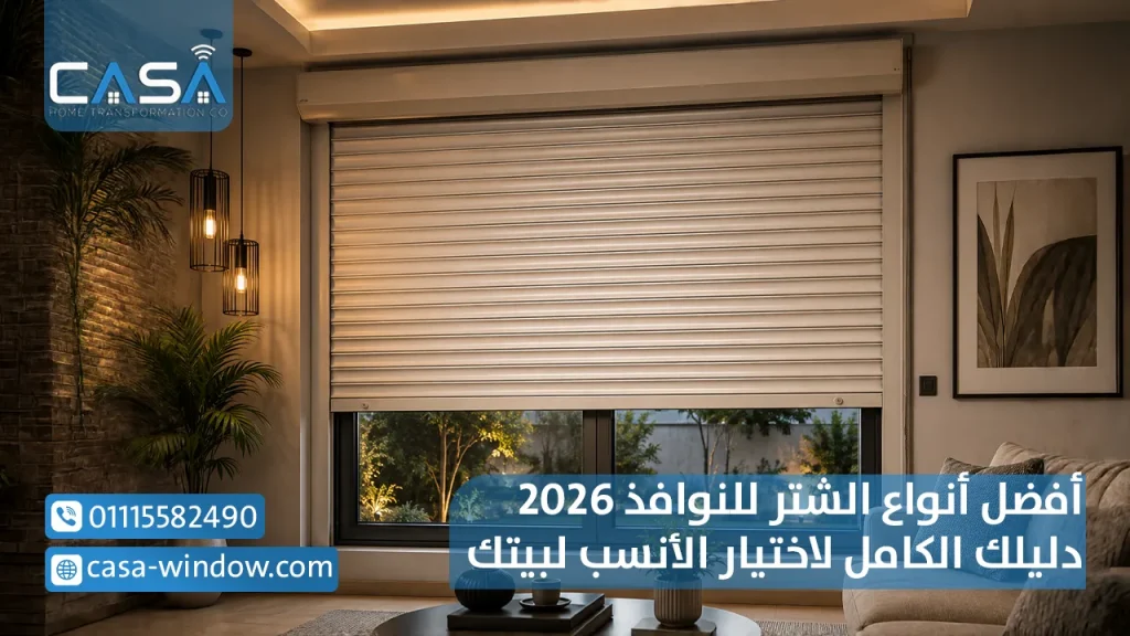 افضل انواع الشتر للنوافذ 2026 دليلك الكامل لاختيار الأنسب لبيتك