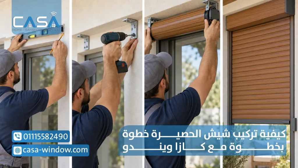 كيفية تركيب شيش الحصيرة خطوة بخطوة مع كازا ويندو